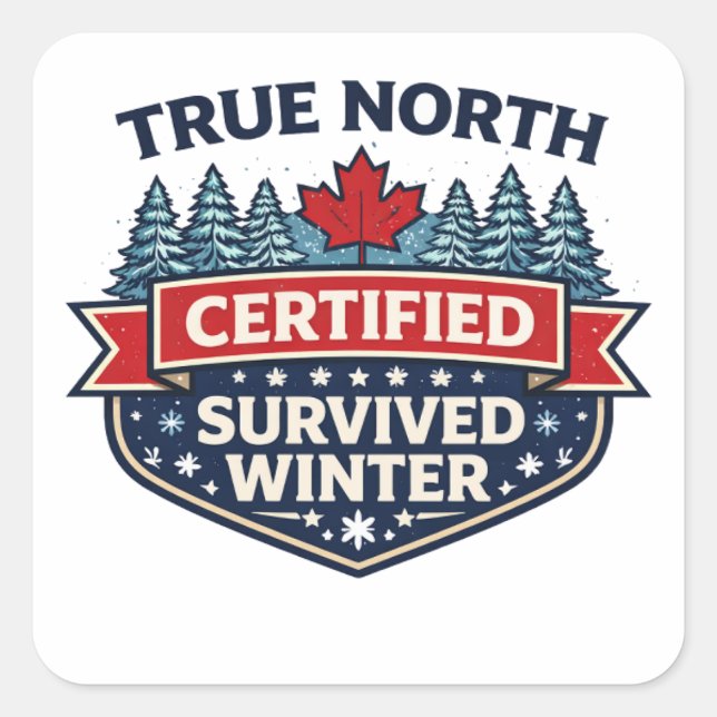 Certifié True North — Autocollant de survivant à l (Devant)