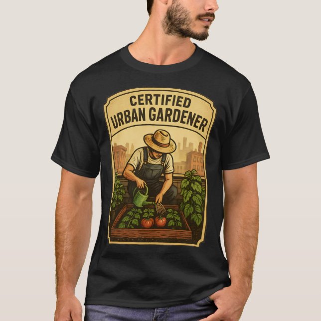 Certifié Urban Foraging, T-shirt de base pour homm (Devant)