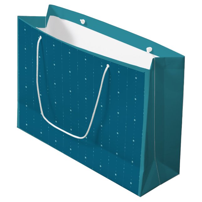 Cerulean Bleu - Sac cadeau Etoiles en chute (Devant Angle)