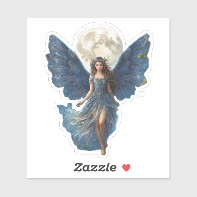 Cerulean Serenity Fairy - Sticker Cutout (Feuille)