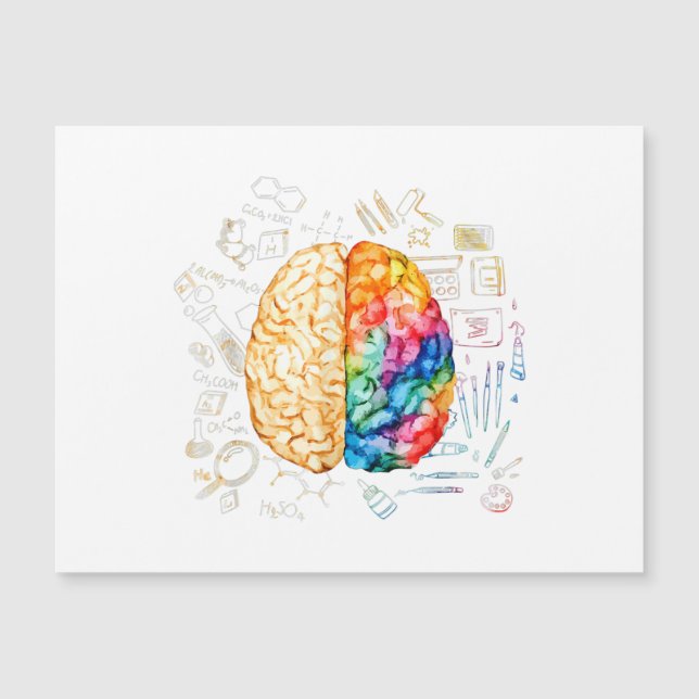 Cerveau Coloré - Science Et Art - Neuroscience Ne (Devant)