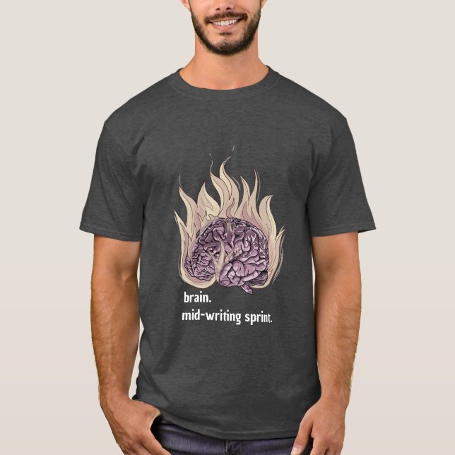 Cerveau en feu écriture t-shirt (Devant)