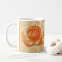 Cerveau en orange aquarelle Art Mug