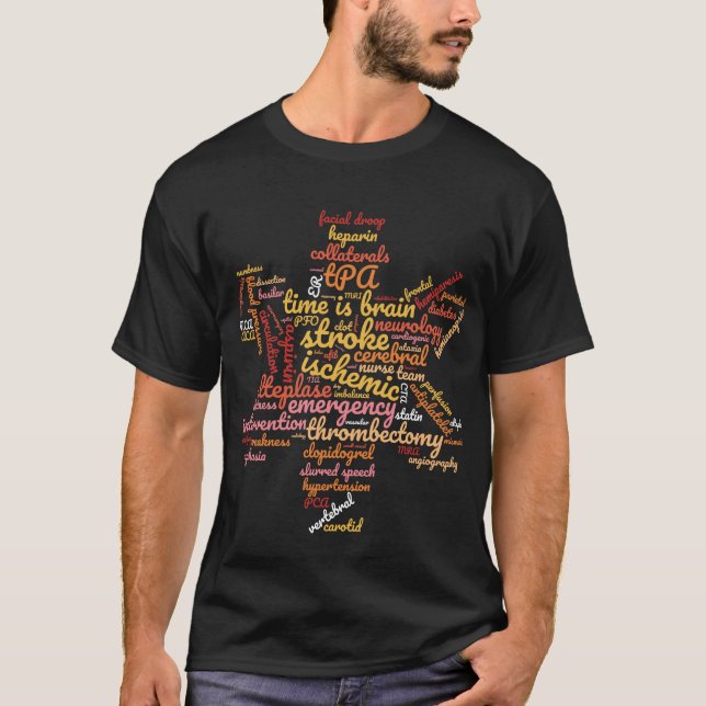 Cerveau ischémique Neuro Infirmière T-Shirt (Devant)