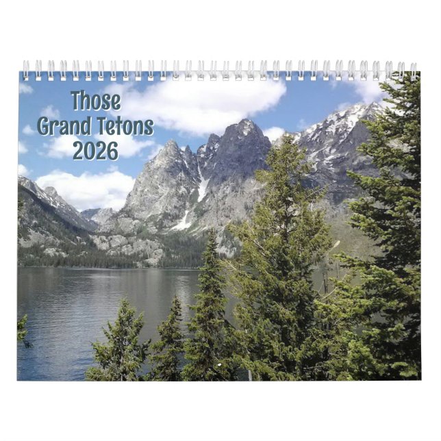 Ces Grands Tetons, un calendrier 2026 sur 12 mois (Protection)
