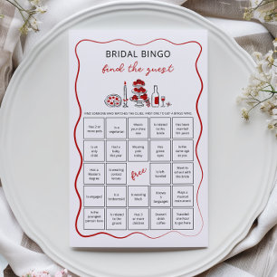 C'est Amore Bridal Bingo trouvez le jeu d'invités