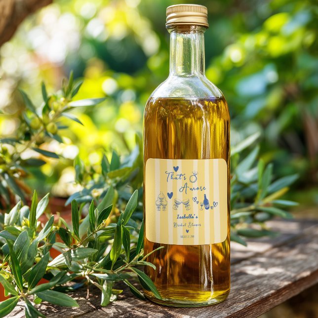 C'est Amore Étiquette de Favori de Mariage Dessiné (Créateur téléchargé)