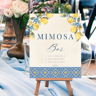 C'est Amore Lemon Shower Mimosa Bar Poster