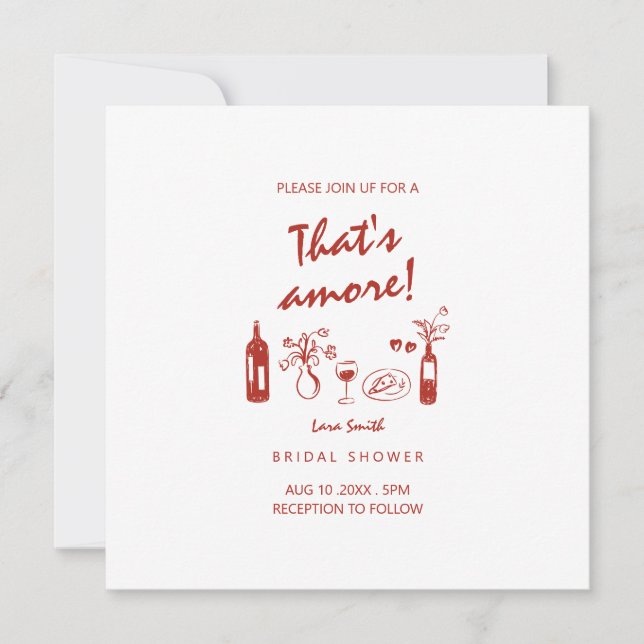 C'est Amore Mariage italien shower de mariage  (Devant)