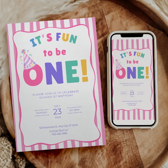 C'est amusant d'être une invitation d'anniversaire (Créateur téléchargé)