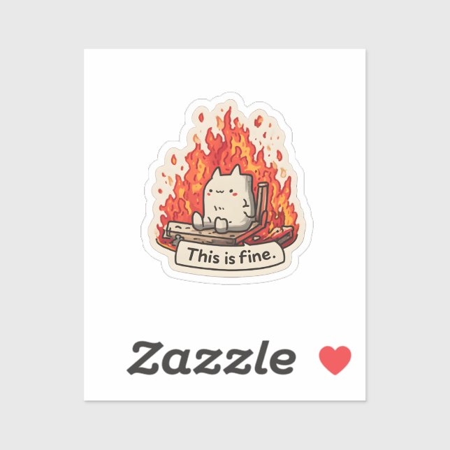 C'Est Beau Mème Drôle Sticker - Fire Chaos Menta (Feuille)