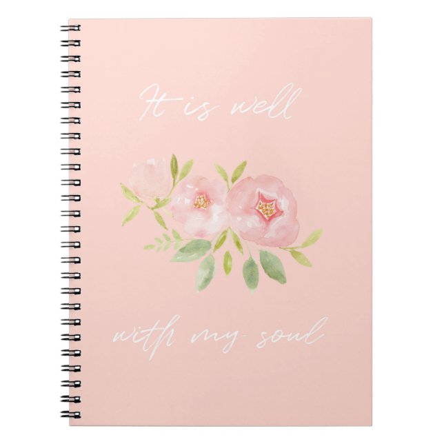 C'est bien avec mon âme Floral Journal (Devant)