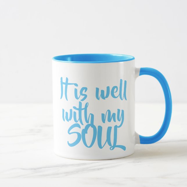 C'est bien avec mon âme tasse de café bleu clair (Droite)