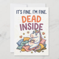 C'est Bien Je Suis Bien Mort À L'Intérieur Carte D
