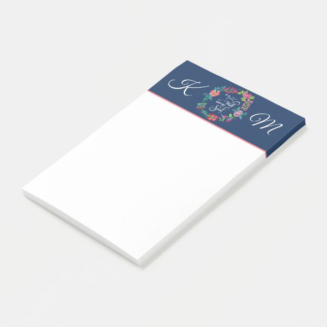 C'est bien pour mon âme notes post-it monogramme (Incliné)
