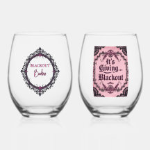 C'est Blackout – Verre à vin sans pied gothique fo