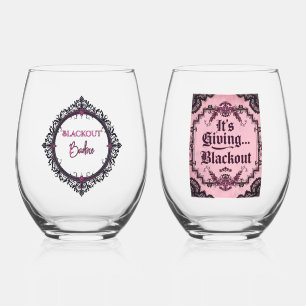 C'est Blackout – Verre à vin sans pied gothique fo