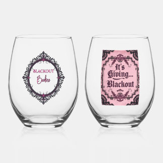 C'est Blackout – Verre à vin sans pied gothique fo