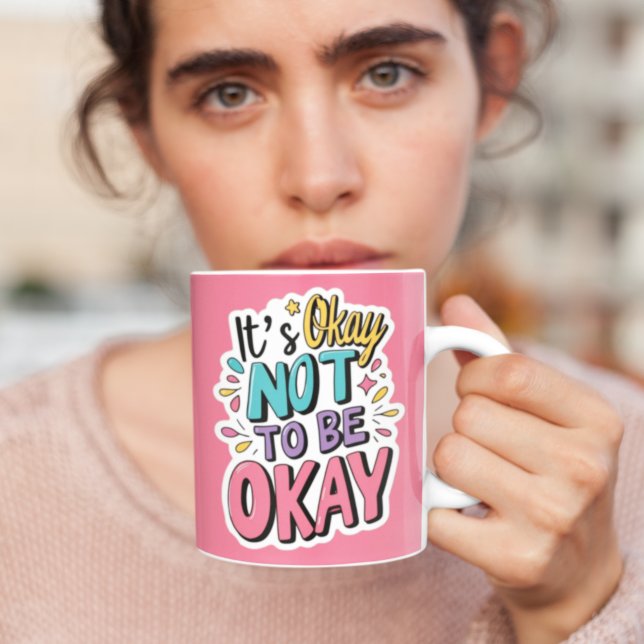 C'est bon de ne pas être d'accord Mug (Go easy on yourself with this, "It's okay not to be okay" mug! )