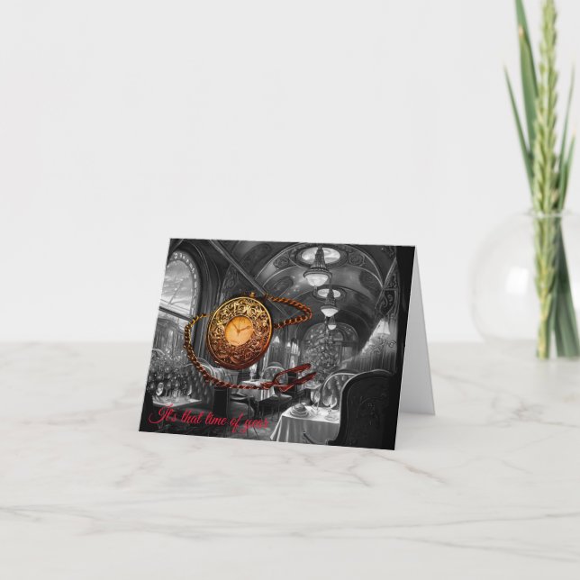 C'est cette période de l'année train carte de Noël (Devant)