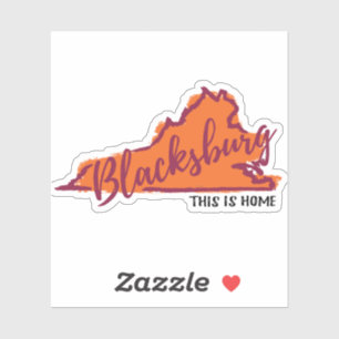 C'est chez moi Blacksburg Va Hokie Sticker