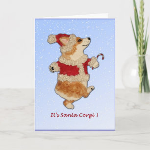 "C'est corgi de Père Noël !" Carte de Noël de
