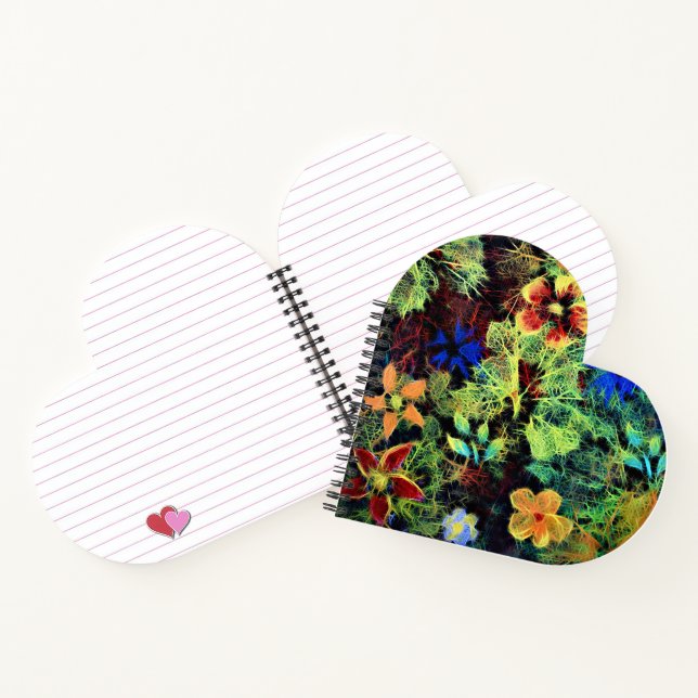 C'est dans les couleurs Carnet en forme de coeur (Intérieur)