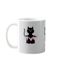C'EST DE L'AMOUR ! Amusante Mug de chat noir
