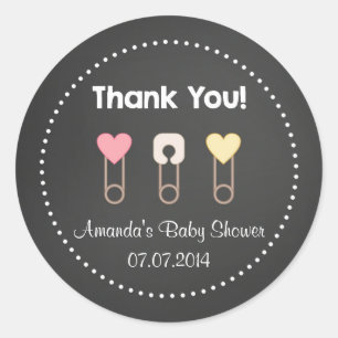 C'est des autocollants de Merci d'un baby shower