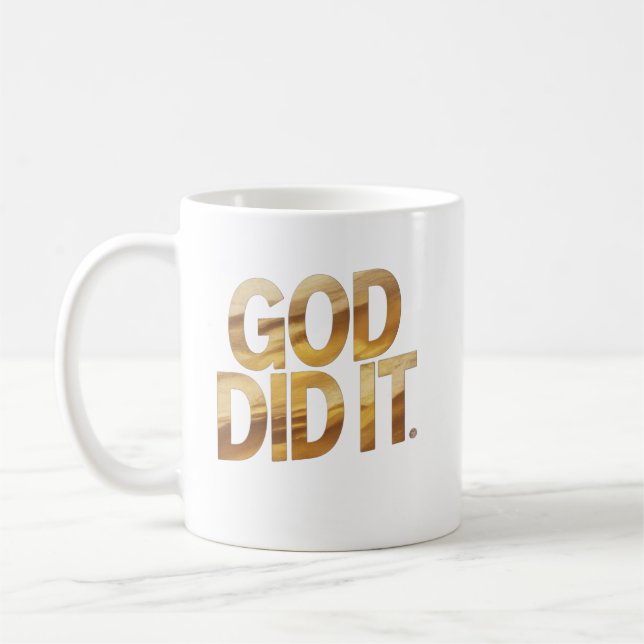 C'est Dieu qui l'a fait – Tasse de café inspirée d (Gauche)