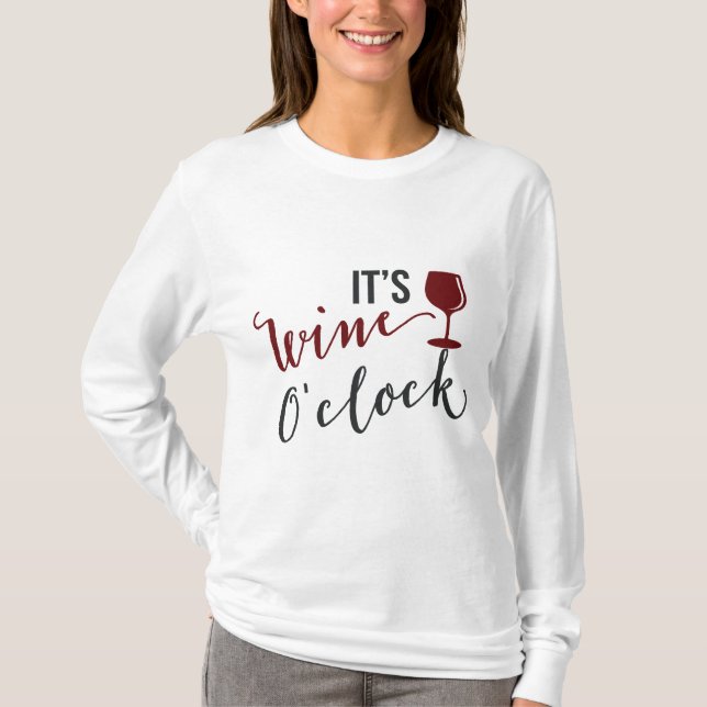 C'est du vin o'clock les femmes boivent un t-shirt (Devant)