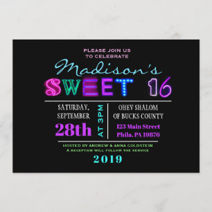 C'EST ÉLECTRIQUE ! Invitation du Sweet sixteen NEO