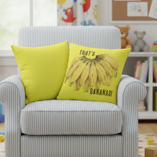 C'est fou, ces bananes Coussin de jeté en coton ja