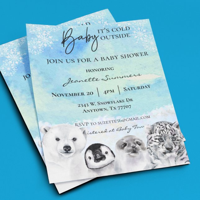 C'est Froid Dehors Bébé Shower Animal Arctique D'h (Créateur téléchargé)