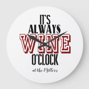 C'est horloge personnalisée par heure de vin