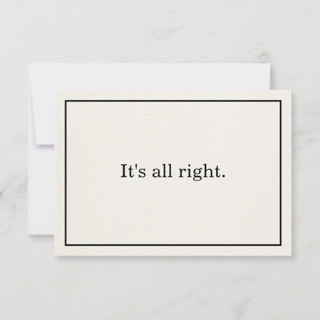 C'est la bonne carte d'affirmation minimaliste (Devant)