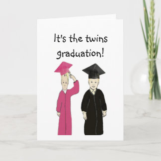 C'est la carte de graduation jumelle