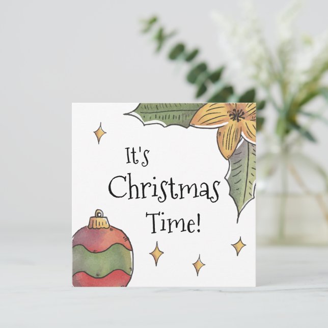 C'est la carte de Noël, Carte de vacances, Noël (Debout devant)