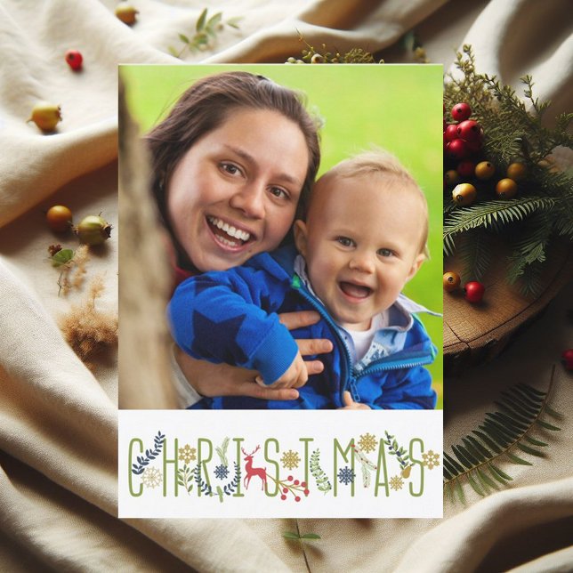 C'est la carte photo verticale de Noël (Créateur téléchargé)
