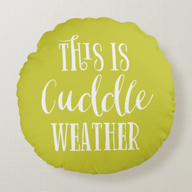 C'est la météo de Cuddle | Coussin ronde de Chartr (Devant)