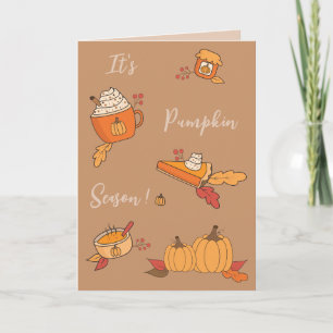 C'est la saison des citrouilles Carte de vœux d'