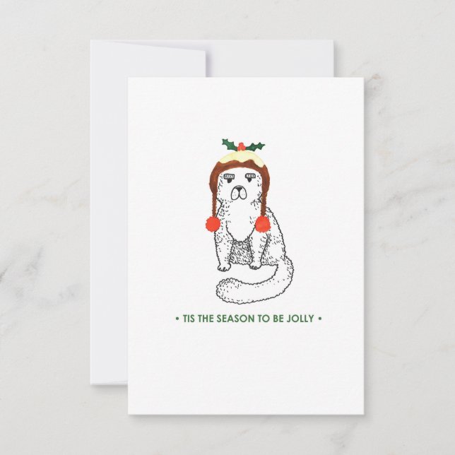 C'Est La Saison D'Être Jolly Christmas Card (Devant)