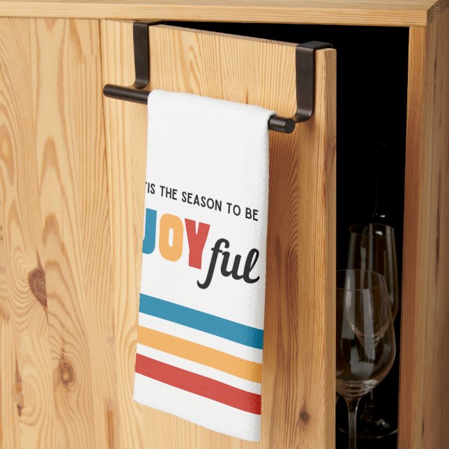 'C'est la saison d'être joyeux serviette de cuisin (Pliage en tiers)