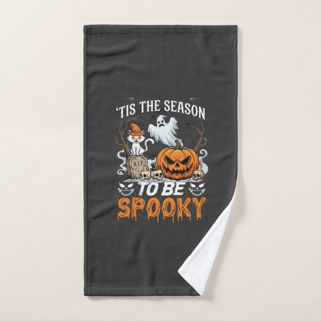 C'est la saison d'Halloween Citrouille Fantôme Épo (Serviette à main)