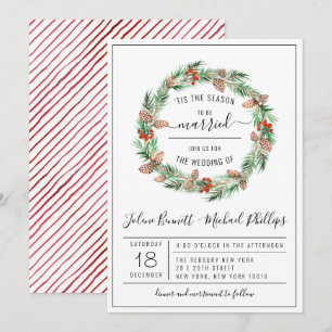 C'Est La Saison Faire-part de mariage de Noël