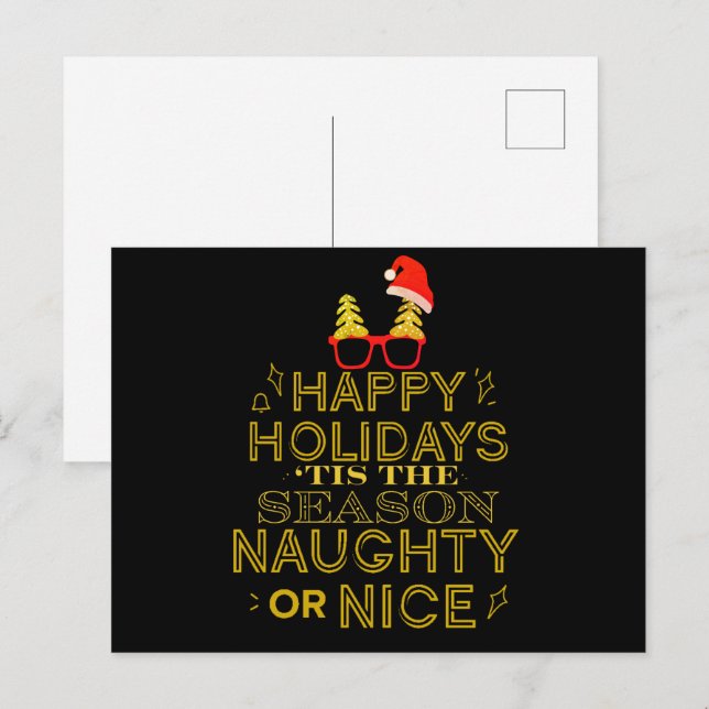 C'est la saison Naughty ou Nice carte postale de N (Devant / Derrière)