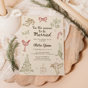 C'est la saison Noël nuptiale Shower Invitation