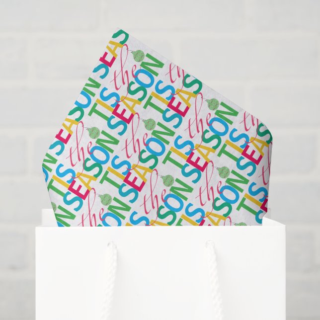 C'est la Saison Papier de soie pour les Fêtes (Sac cadeau)