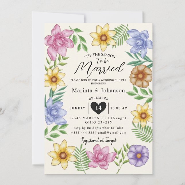 C'est la saison pour être marié Invitation (Devant)