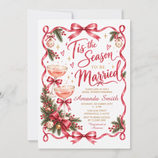 C'est la saison pour être mariée Invitation de mar (Devant)